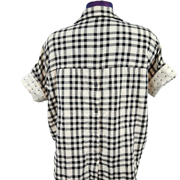Madewell Courier Button Back Shirt Double Faced Plaid Women's XXS Oversized - Picture 5 of 9